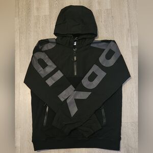 Burberry Quarter Zip Hoodie With Reflective Logo